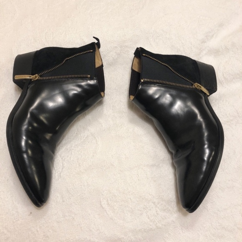 Black Leather/Suede Chelsea Ankle Boots by Gant